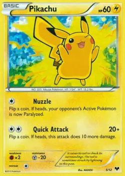 Pikachu - 5/12 - Pokemon McDonald's Promos Holo 2014 NM - Image 1