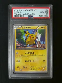 Pokemon PSA 10 Pikachu 2014 064/XY-P Promo McDonald's Japanese - Image 1