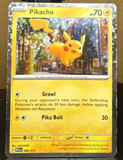 Pokemon Pokemon TCG Pikachu 006/015 McDonald's 2023 Promo Holo Card - Image 1
