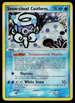 Pokemon Hidden Legends 25/101 Snow-cloud Castform Reverse Holo - Image 1