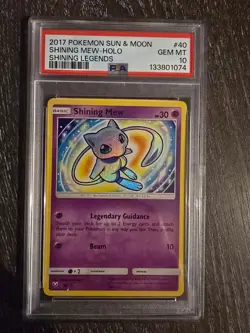 2017 POKEMON SUN & MOON SHINING LEGENDS #40 SHINING MEW - HOLO PSA 10 GEM MINT - Image 1