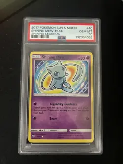 2017 Pokemon Sun & Moon Shining Legends #40 Shining Mew-Holo PSA 10 - Image 1