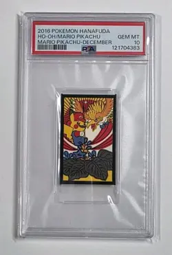 2016 Pokemon Hanafuda Ho oH Mario Pikachu December PSA 10 - Image 1