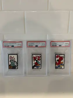 HANAFUDA MARIO PIKACHU - SQUIRTLE WARTORTLE BLASTOISE-SEQUENTIAL- PSA GRADE 10 - Image 1
