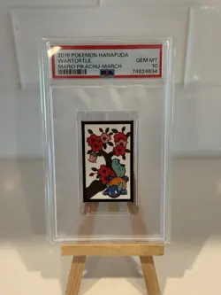 HANAFUDA MARIO PIKACHU - SQUIRTLE WARTORTLE BLASTOISE-SEQUENTIAL- PSA GRADE 10 - Image 4