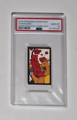 2016 Pokemon Hanafuda Mario Pikachu February Charizard PSA 10 - Image 1