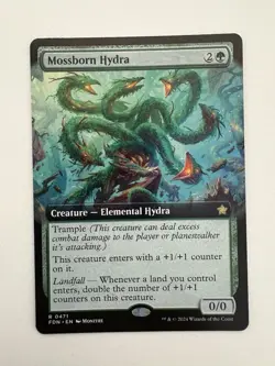 Mossborn Hydra Borderless MTG Magic the Gathering Card NM Near Mint FDN - Image 1