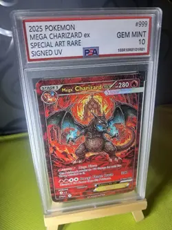 Mega Charizard EX 7/33 – PSA Style Slab – GEM MINT 10 Display Card Special Art - Image 2