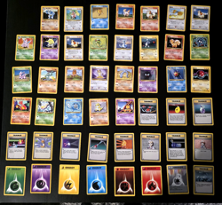Pokemon Base Set 47 Card Bulk Lot No Duplicate LP MP HP DMG WOTC Vintage TCG - Image 1