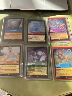 Disney Lorcana Lot Of 6 Legendary Cold Foil Cards - Image 1