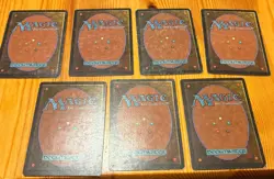 Lot Of 7 Vintage MTG Cards From Unlimited, The Dark, & Revised - Image 2