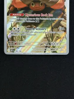 Pokemon TCG Crustle Rare Holo Illustration Card 186/182 Sv10: Destined Rivals NM - Image 2