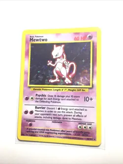 MEWTWO - 10/102 - Base Set - Holo - Pokemon Card - MP - Image 1