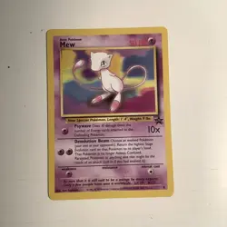 Mew 8 WotC Non Holo Vintage Base Set Original Black Star Promo Pokemon Card HP - Image 1