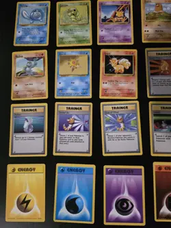 Pokemon Base Set Unlimited 35 Card Bulk Lot No Duplicate LP MP WOTC Vintage TCG - Image 3