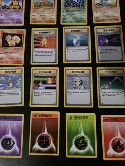 Pokemon Base Set Unlimited 35 Card Bulk Lot No Duplicate LP MP WOTC Vintage TCG - Image 4