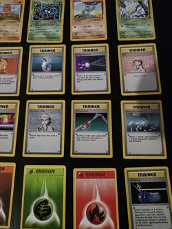 Pokemon Base Set Unlimited 35 Card Bulk Lot No Duplicate LP MP WOTC Vintage TCG - Image 5