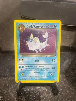 Pokemon TCG Card English Legendary Collection Dark Vaporeon 9/110 Rare Holo LP - Image 1