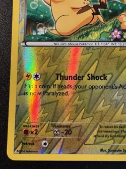 Pikachu 27/111 XY Furious Fists Pokemon Card Reverse Holo Foil Rare LP - Image 5