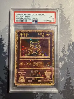 PSA 9!!! 2000 ANCIENT MEW POKEMON MOVIE PROMO CARD!! PSA 9 GEM MINT W/ SWIRL - Image 1
