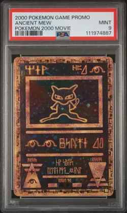 PSA 9 Ancient Mew Pokemon 2000 Movie Promo Pokemon Card SWIRL - Image 1