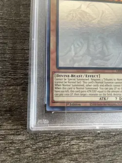 Yugioh The Winged Dragon of Ra LED7-EN000 1st Edition Ghost Rare PSA 8 NM-MT - Image 5
