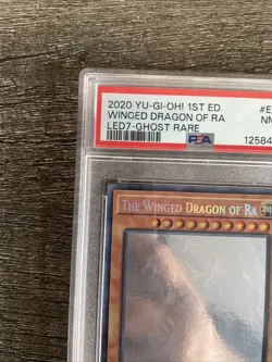 Yugioh The Winged Dragon of Ra LED7-EN000 1st Edition Ghost Rare PSA 8 NM-MT - Image 2