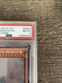 Yugioh The Winged Dragon of Ra LED7-EN000 1st Edition Ghost Rare PSA 8 NM-MT - Image 3