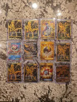 Pokemon Lot X12 Cards - Gold Hyper Rare Alternative Art HOLO rainbow Ultra Ball - Image 1