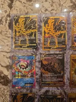 Pokemon Lot X12 Cards - Gold Hyper Rare Alternative Art HOLO rainbow Ultra Ball - Image 2