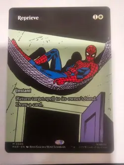 MTG Reprieve 0005 Regular (Borderless) Marvel's Spider-Man NM MAR - Image 1