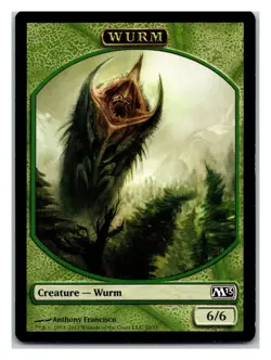 Magic 2013 (M13) #10 Wurm Token - Image 1