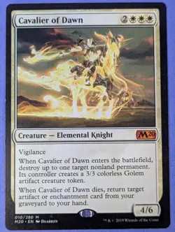 MTG Magic: Core Set 2020: Cavalier of Dawn #010/280 Mythic - LP - Image 1
