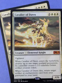 MTG Magic: Core Set 2020: Cavalier of Dawn #010/280 Mythic - LP - Image 3