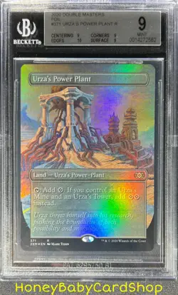 MTG Double Masters 2020 Urza's Power Plant BGS 9.0Q+ (Quad+) MINT Foil BoxTopper - Image 1