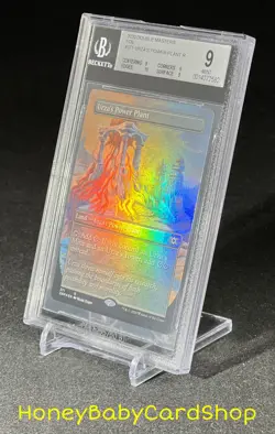 MTG Double Masters 2020 Urza's Power Plant BGS 9.0Q+ (Quad+) MINT Foil BoxTopper - Image 3