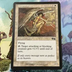 Angelic Page - Urza's Saga - LP - MTG Magic - Common - Creature - Image 1
