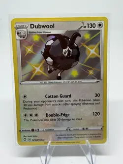 Dubwool SV104/SV122 Shiny Holo Rare Shining Fates Pokemon Card - Image 1