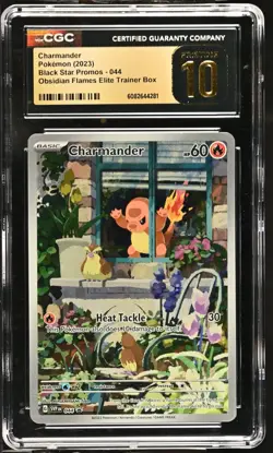 Pokemon GRADED 2023 Charmander Obsidian Flames ETB Promo PRISTINE 10 CGC English - Image 1