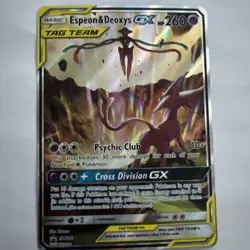 Pokemon TCG Espeon & Deoxys GX SM240 Black Star Promo Holo - Image 2