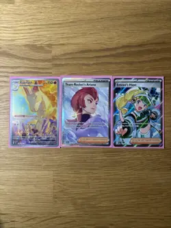 Pokemon Destined Rivals Team Rocket’s Ariana, Rapidash, & Emcee Hype NM LOT - Image 1