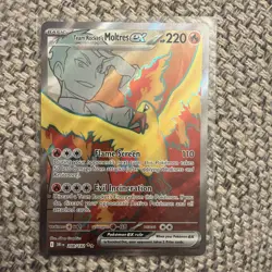 Pokemon Card Team Rocket’s Moltres EX 208/182 Destined Rivals Near Mint - Image 1