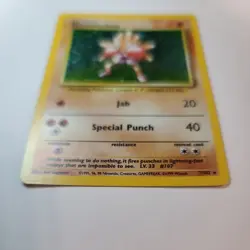 VTG Pokemon 1999 Base Set - RARE HOLO/Foil - Hitmonchan (07/102) LP/MP (#23) - Image 4