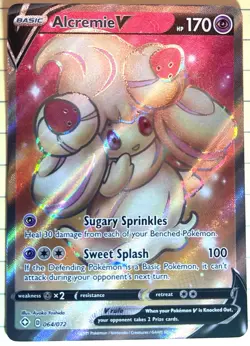 Pokemon TCG Shining Fates Alcremie V Ultra Rare Full Art 064/072 - Image 1