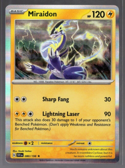 Miraidon 080/198 Holographic Rare Scarlet & Violet Pokemon TCG Near Mint - Image 1