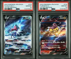 PSA 10 Suicune Raikou SEQ Set 215/172 218/172 S12a Pokemon Card Japanese - Image 1