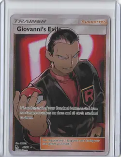 Pokemon- Giovanni's Exile Hidden Fates 67/68 Ultra Rare Full Art SM Holo - Image 1