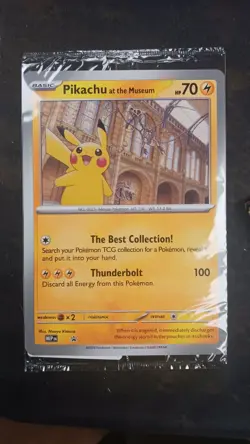 Pikachu At The Museum Promo Card Pokemon TCG x1 - Image 1