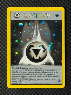 Pokemon Cards Metal Energy 19/111 Neo Genesis Holo SWIRL Rare NM - Image 1