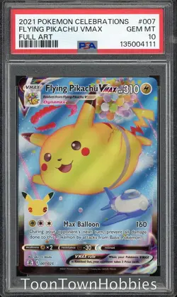 PSA 10 Pokemon - Flying Pikachu Vmax 007/025 - Celebrations 25th - Image 1